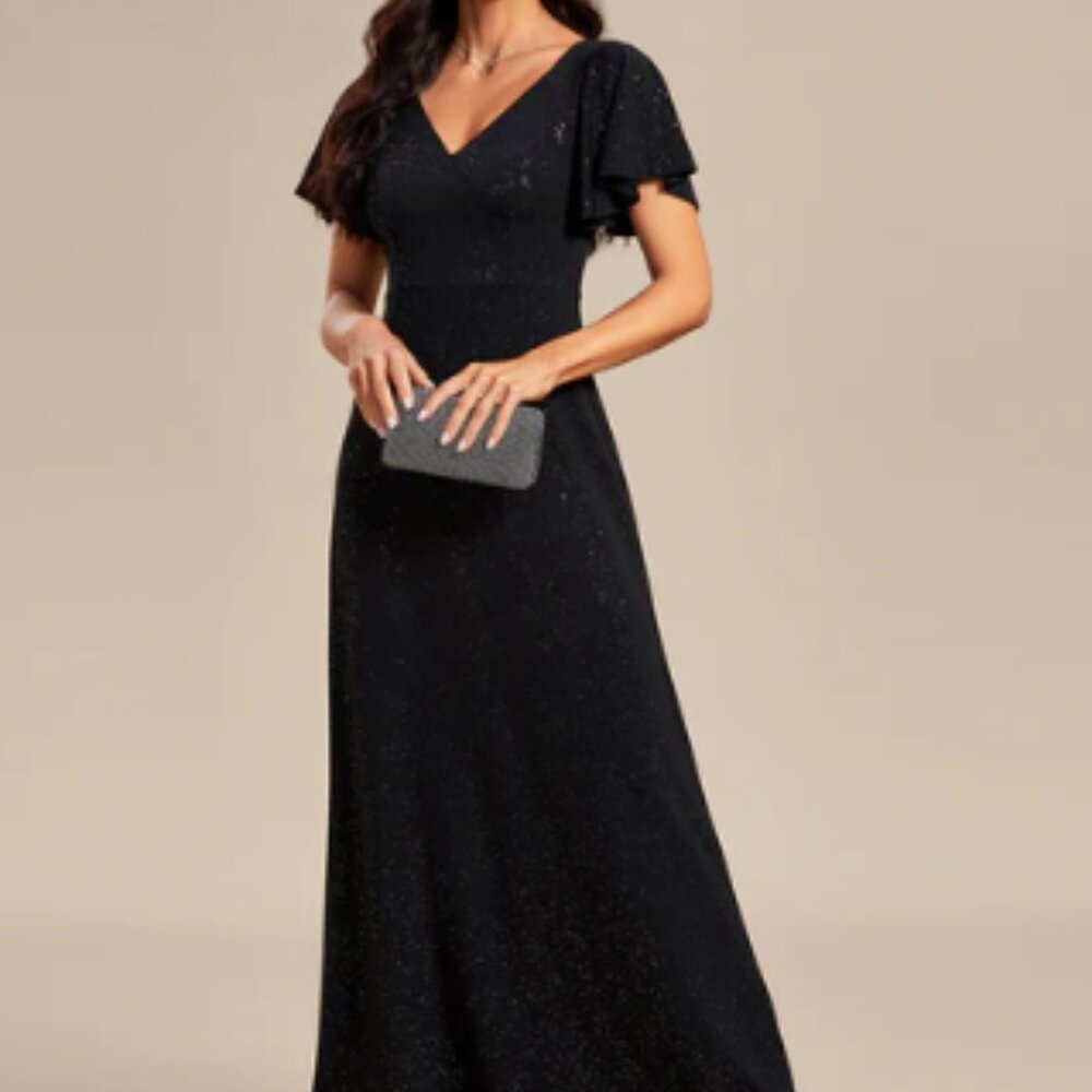 Floor Length Shiny Evening Dress Size Large